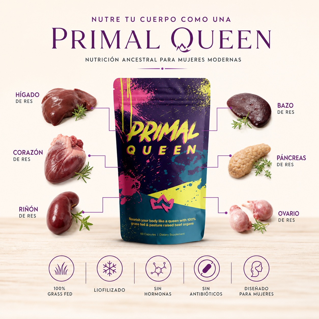 Primal Queen: Equilibrio hormonal y energía diaria